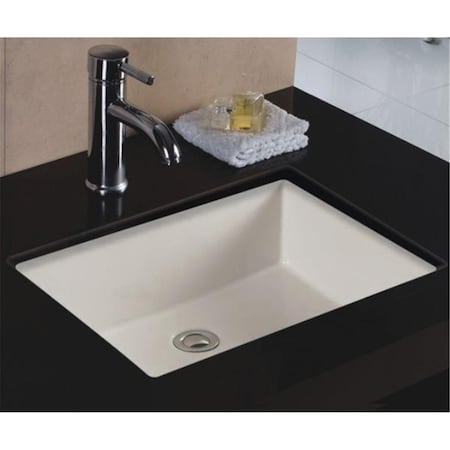 Kd 20 in. Rectangular Undermount Single Bowl Bathroom Sink, Bisque KD3262308